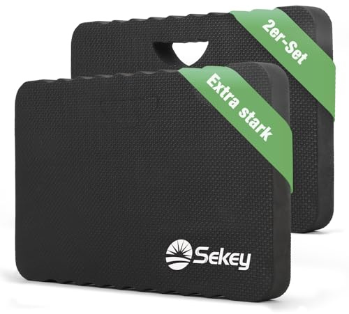 Sekey Kniekissen Garten 1 Stück - 40mm extra dick, 43x28cm, Gartenarbeit | Knie-Matte Garten Arbeit, Knieschoner, Rutschfest & Wasserfest, Multifunktional für Garten, Haaushalt, Werkstatt & Yoga