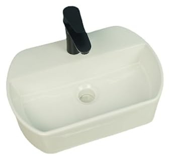 Lavabo Sobre Encimera Lavabo de baño ovalado pared encimera doble uso cerámica for espacios pequeños Baño Pila de Lavar