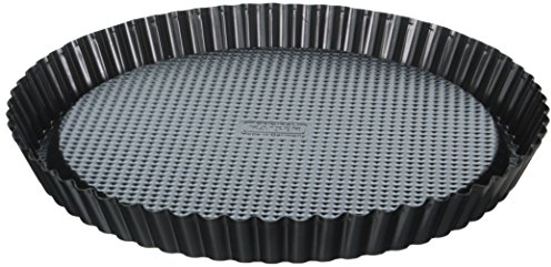 ORIGINAL KAISER Classic - Bandeja para Hornear Redonda 30cm Diámetro Base de Tartas para Horno Redonda con Borde Ondulado con Revestimiento Antiadherente, Óptima Conducción del Calor, Negro