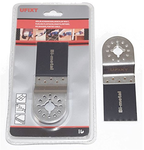 Multi Tool Blade 35mm Wide Bi-Metal for Wood| Plastic and Soft Metals Fits Milwaukee, Ryobi, Silverline, Terratek, Tooltec, Wolf and Worx by Ufixt