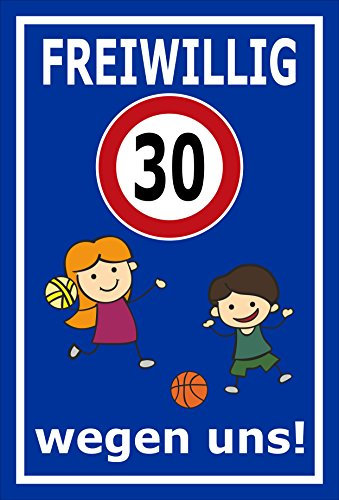 Melis Folienwerkstatt S00040-013-F - Adesivo con Scritta Freiwilllig 30 km/h
