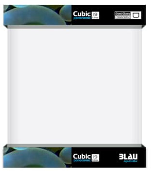 Blau Aquaristic Cubic Panoramic 25 x 25 x 30 cm 19 litres 4 800 g 1 unité