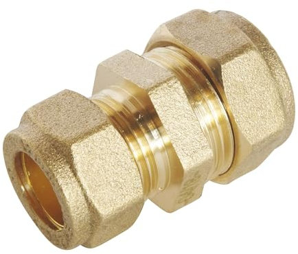 SOMATHERM FOR YOU, Manchon laiton réduit à compression pour tubes cuivre Ø14-Ø12, idéal pour raccordements plomberie, réseaux d'eau sanitaire et chauffage, durable et efficace