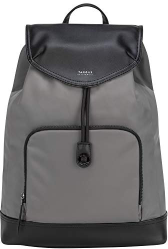 Targus Sac à dos Newport Drawstring 17 L, Sac pour ordinateur portable jusqu'à 15 pouces avec compartiment spécial, Sac étanche avec pochettes zippées – Gris, TSB96404GL