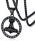 FaithHeart schwarz Thors Hammer Anhänger Halskette mit Rune Symbol Viking Amulett Wikinger Mjölnir Anhänger für Herren Jungen