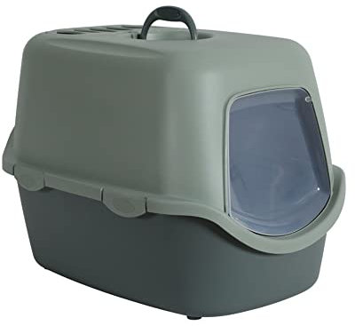 Stefanplast - Maison de Toilette Cathy Filtre en Plastique recyclé Vert 38.5 x 56 x 40 cm pour Chat.