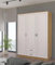Kuechen-preisbombe Kleiderschrank Stilo 180cm Garderobenschrank Landhaus Weiss Eiche Artisan Buffet