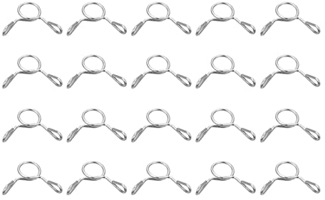 sourcing map 20Stk Schlauchschellen 5mm ID für 3.5-4mm Schlauch 304 Edelstahl Einzeldraht Federklemmen für Silikon Schlauch