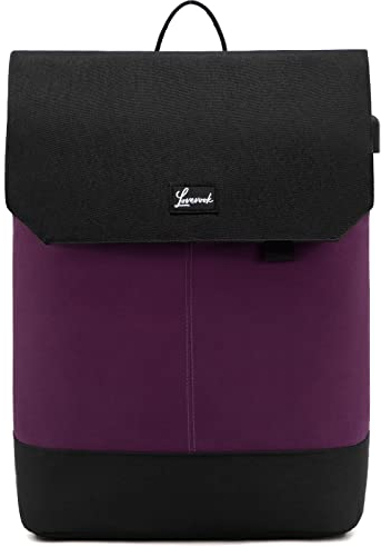 LOVEVOOK Zaino da donna elegante zaino impermeabile con scomparto per computer portatile da 15,6 pollici e custodia antifurto per gite, università, scuola e ufficio, viola-nero