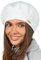 Braxton Baskenmütze aus Wolle, warm gefüttert, gehäkelt, Angora-Strickmütze, französische Paris-Mütze für Damen, Weiss/opulenter Garten, Einheitsgröße