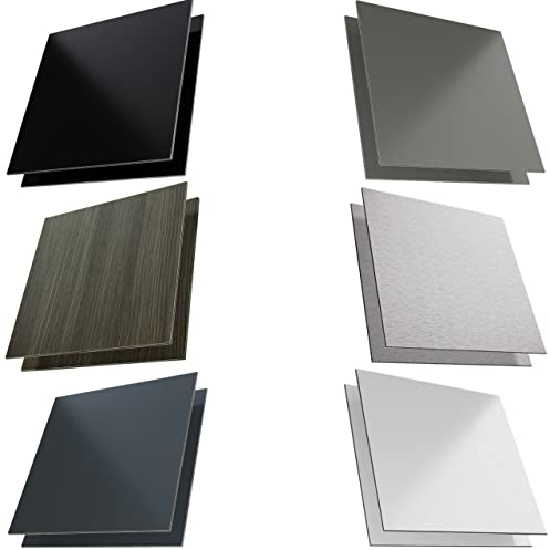 Aluverbundplatte Alu dibond 3mm, VERSCHIEDENE GRÖßEN UND FARBEN, Küchenrückwand, Spritzschutz, Küchenspiegel, Duschrückwand, Werbeschild, Display uvm. (Anthrazit Ral 7016, 50 x 50cm)