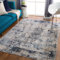 Livabliss Trocadero Wohnzimmer Teppich modern – Abstrakt Design in Marmor Optik für Wohnzimmer 200x275 cm, Esszimmer, Schlafzimmer - Marmor Teppich groß, weicher Teppich Kurzflor Beige, Schiefer Grau