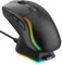 DAREU A950 Souris Gamer sans Fil RGB avec Station de Charge, Souris sans Fil 2.4G/Filaire/BT, 12K DPI, 1000 Hz, Programmable, 88g Léger, 120 Heures de Jeu avec Rétro-éclairage RGB pour PC Mac (Noir)