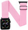 JEMACHE Elastic Arm/Ankle Band for Apple Watch 42/41/40mm iWatch Series 10 9 8 7 6 5 4 SE Strap, Unisex Sport Watch Armband/Ankleband (Pink)