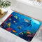 YISUMEI Badezimmerteppich 42x60 cm Badematte Gummisohle Rutschfester Waschbar Absorbierender Badvorleger Schnelltrocknend(Hai)