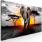 decomonkey Bilder Afrika Tiere 150x50 cm 1 Teilig Wandbild Groß Leinwandbild XXL Deko Wohnzimmer Schlafzimmer Büro Wanddeko Leinwand Pictures For Wall Poster Wall Painting Elefant Natur