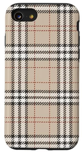 Klassisches kariertes Karomuster aus Flanell, Gingham-Muster Hülle für iPhone SE (2020) / 7 / 8