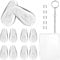 Eyeglasses Nose Pads, Transparent Soft Silicone Air Cushion Eyeglass Nose Pads, 5 Pairs of Screw-in Glasses Replacement Nosepad Set with Screws and Micro Screwdriver
