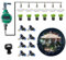 VOLWCO Sisteme di irrigazione da Giardino con Timer, Nebulizzatore Giardino con ugelli per Nebbia in Ottone, Kit Nebulizzatori da Esterno per Giardino, Serra, ombrellone (Size:7M(22.9ft)+8 nozzles,)