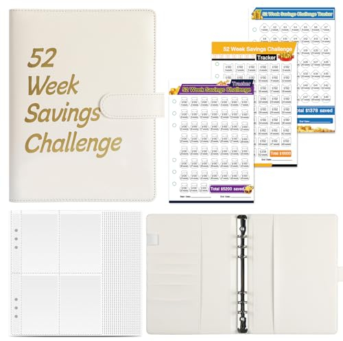 OralGos Budget Binder Planer Set mit Geldumschlägen und Zahlenaufklebern, Geldspar-Tagebuch, 6-Ringe, Budget-Binder-Planer