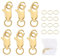 6PCS 18K Gold Lobster Clasps Gold Plated Lobster Claw Clasps 12x6mm(0.47x0.24 in) with 12Pcs Open Jump Rings Set for DIY Craft Bracelet Necklace Jewellery Making