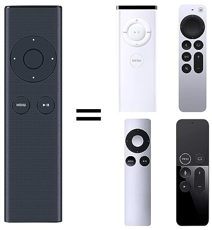 New Replaced Universal Remote Control Compatible for Apple TV 4K 1 2 3 A1427 A1469 A1378 A1294 MD199LL/A MC572LL/A MC377LL/A MM4T2AM/A MM4T2ZM/A TV MacBook iPhone Universal Dock Music System MC377LL