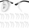 JEYORZY 12 Paia Ferma Occhiali, Ferma Occhiali in Silicone, Occhiali Antiscivolo Gancio, Antiscivolo Reggi Occhiali, Occhiali Ear Grips Ganci, per Occhiali, Occhiali da Sole, Occhiali da Vista