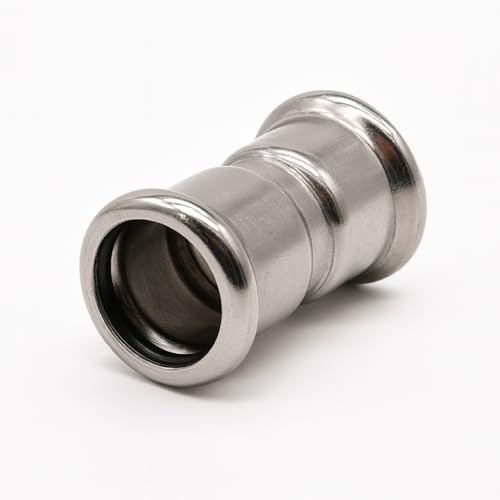 Westco - Raccordo diritto a pressare in acciaio inox, 28 mm, connettore per tubo dell'acqua