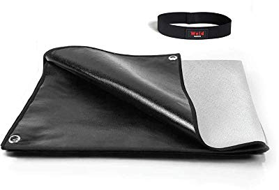 TEXFIRE | Manta de Soldadura ignífuga Weld S1, Flexible y Ligera. Resiste hasta 550°C. Fibra de Vidrio con Recubrimiento Especial para Altas temperaturas.
