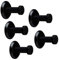 SOTECH 5 Stück Garderobenhaken TALEA echt Edelstahl massiv schwarz matt Ø 10/15 mm Länge 30 mm Gesamtlänge 33 mm mit Platte Wandhaken Aufhänger