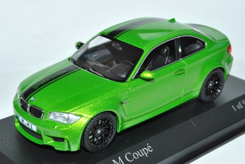 B*M*W 1er 1 M Coupe Coupe Java Grün E82 2007-2013 1/43 Minichamps Modell Auto mit individiuellem Wunschkennzeichen