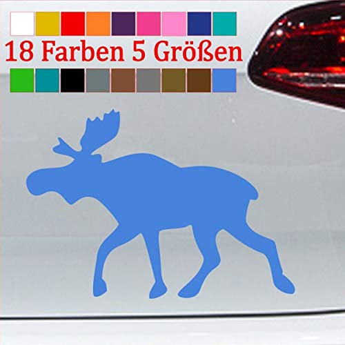 generisch Elch Silhouette Aufkleber Sticker Wild Deer Wald Norwegen Tier Schweden 98-Enzian 8,5x6cm