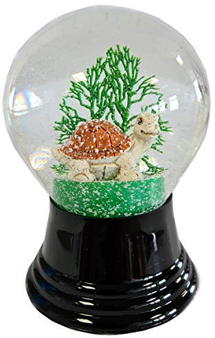 VIENNA SNOWGLOBE Schneekugel Echtglaskugel - Fast wie echter Schnee Motiv: Schildkröte, 8 cm