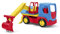 Wader 35316 - Tech Truck LKW mit Bagger, beweglicher Schaufel, drehbarem Aufsatz und stabilen Stahlachsen, ca. 27 x 11,5 x 15 cm groß, ab 12 Monaten, ideal als Geschenk für kreatives Spielen