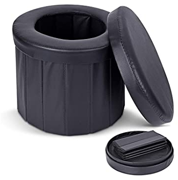 Kabxhueo Tragbare Faltbare Toilette Campingtoilette Faltbar Tragbare Camping Toilette Camping-Toiletten Faltbare Auto Toilette Porta Töpfchen für Camping, Wandern, Ausflüge, Lange Reisen und Stau
