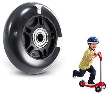 DEECOZY Roues de rechange pour scooter – Flash LED, 80 mm, roues maxi micro skate avec lumières à rouleaux arrière, roulements ABEC-7