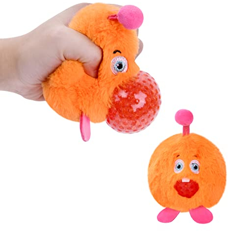 Vicloon Stressball Plüsch-Stil, Bunte Quetschball für Kinder und Erwachsene,Sensory Fidget Toy, Geschenke ADHD Autismus-Orange