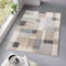 Taracarpet Kurzflor Teppich fürs Wohnzimmer Schlafzimmer und das Kinderzimmer Moderner Designerteppich TC-Fashion 6114 Karos in grau-beige 120x160 cm