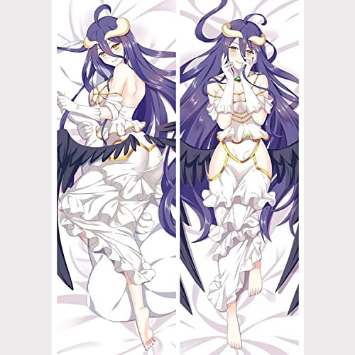 Tydeey Für Genshin Impact Overlord Albedo Body Kissenbezug Kissenhülle,Anime Pillowcase Doppelseitige Umarmungskissen Bezug,Anime Doppelseitige Muster Kissenbezug Körper,Shortplush-50cm*150cm