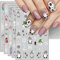 JMEOWIO 10 Sheets Glitter Christmas Nail Art Stickers Decals Self-Adhesive Snowflake Winter Holiday Cute Tree Star Nail Supplies Nail Art Design Decoration Accessories