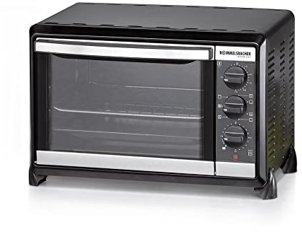 Rommelsbacher BG 1250 EX - Horno pequeño con piedra para pizza y recirculación, 18 litros de volumen