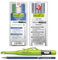 Vasalat Pica - Juego de rotuladores Pica Dry para agujeros profundos + 10 minas de repuesto grafito 2B Multi-uso + 8 minas de repuesto resistentes al agua en azul/blanco/verde