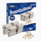 GERCAR Pro Profilzylinder 28/34 Massiver Schließzylinder gleichschließend 2er Set Doppelzylinder Zylinderschloss - Messing matt - inkl. 10 Schlüssel - Wendeschlüssel - Länge: 65 mm, A:28 B:34-2x