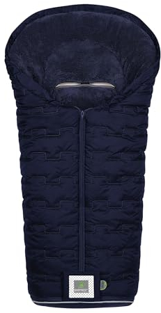 Odenwälder Fußsack Oskar line für Babys (6-36 Monate) | Kuschelige Wohlfühlfaser & Trendige Steppung | Babyfussack Wasserabweisend & Reflektierend | Made in Germany | 98x55 cm