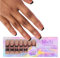 Gel Nail Tips Colored Press On Nails 150Pcs 3 In 1 X Coat Tips Pre-applied Tip Primer Base Coat False Nail Tips Square Almond