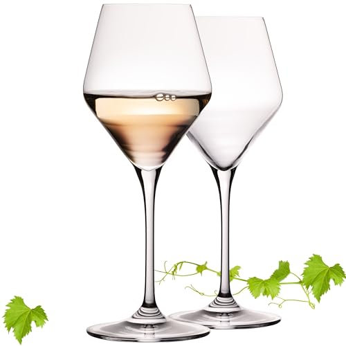 IMPERIAL Weißweingläser 370ml Serie 'Rom' Set 2-Teilig Rieslinggläser aus Crystalline Glas Weinglas Spülmaschinenfest
