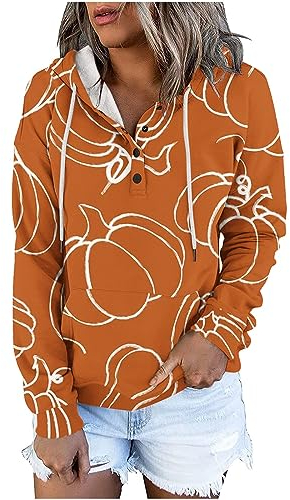 2024 Damen Sweatshirt Mit Halloween Kapuze, Hoodie Einfarbig Langärmelig, Günstig Pullover Casual Stilvoll, Kapuzenpulli Top Lustige, Oberteile Schicke Elegante, Sportshirt Weich Bequem