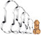 Prasacco 4 Packs Funny Cookie Cutter Set, Stainless Steel Creative Cutters, Biscuits Metal Mold DIY Baking for Halloween Christmas Cocktail Party Supplies