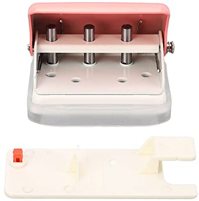 Rosa Locher, 5 Blatt Kapazität, 5,5 Mm Lochdurchmesser, 19 Mm Lochabstand, Ganzmetallgehäuse, Rutschfeste Ablage, B5 A5 A6 A7 A4, Positionierstifte, Lineale, Rosa Locher Zum