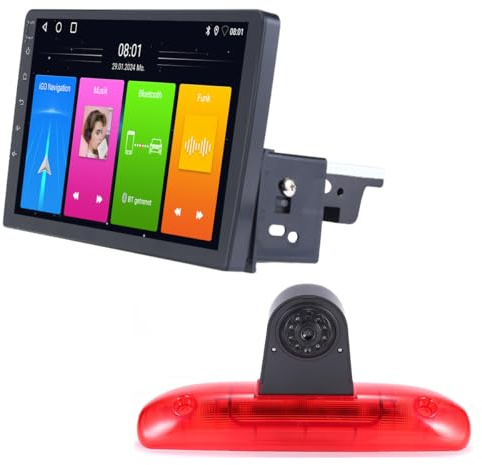 9'' AHD GPS Sat NAV Navigation Navigator Canbus Autoradio Car Radio Player Stereo CarPlay Android +Rückfahrkamera Kompatibel mit Citroen Jumper Bus Kasten 244 Z ZAF/FIAT Ducato Furgon/Peugeot Boxer